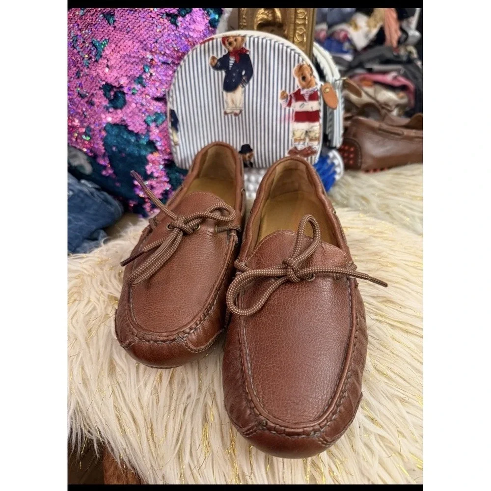 Cole Haan Men's Gunnison Brown Leather Driving Loafers; Size 10EE